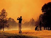 Swing at golf course during golf holiday at Kap Vino Estate