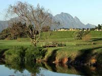 View on Stellenbosch mountains from Devon Vale golf course